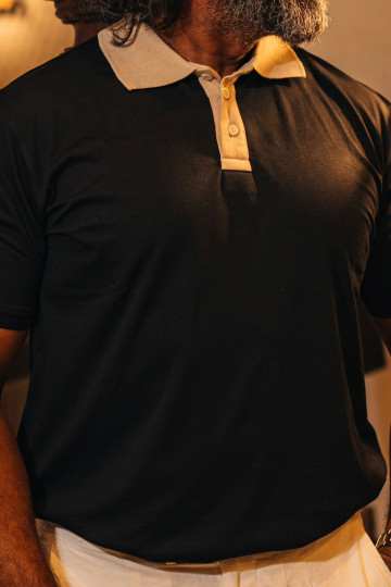 Tropez Dark Polo Cotton T-Shirt